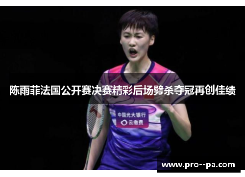 陈雨菲法国公开赛决赛精彩后场劈杀夺冠再创佳绩